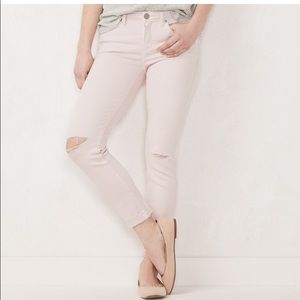 Lauren Conrad Skinny Jeans Size 18 light pink